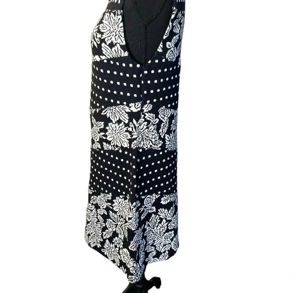 Anthropologie Maeve Effemy Black & White Jacquard Shift Dress Size:M - Picture 5 of 12